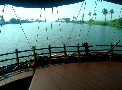 View from the top floor of the house boat